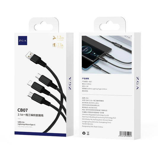 1234 3in1 Charging Cable 2.1A