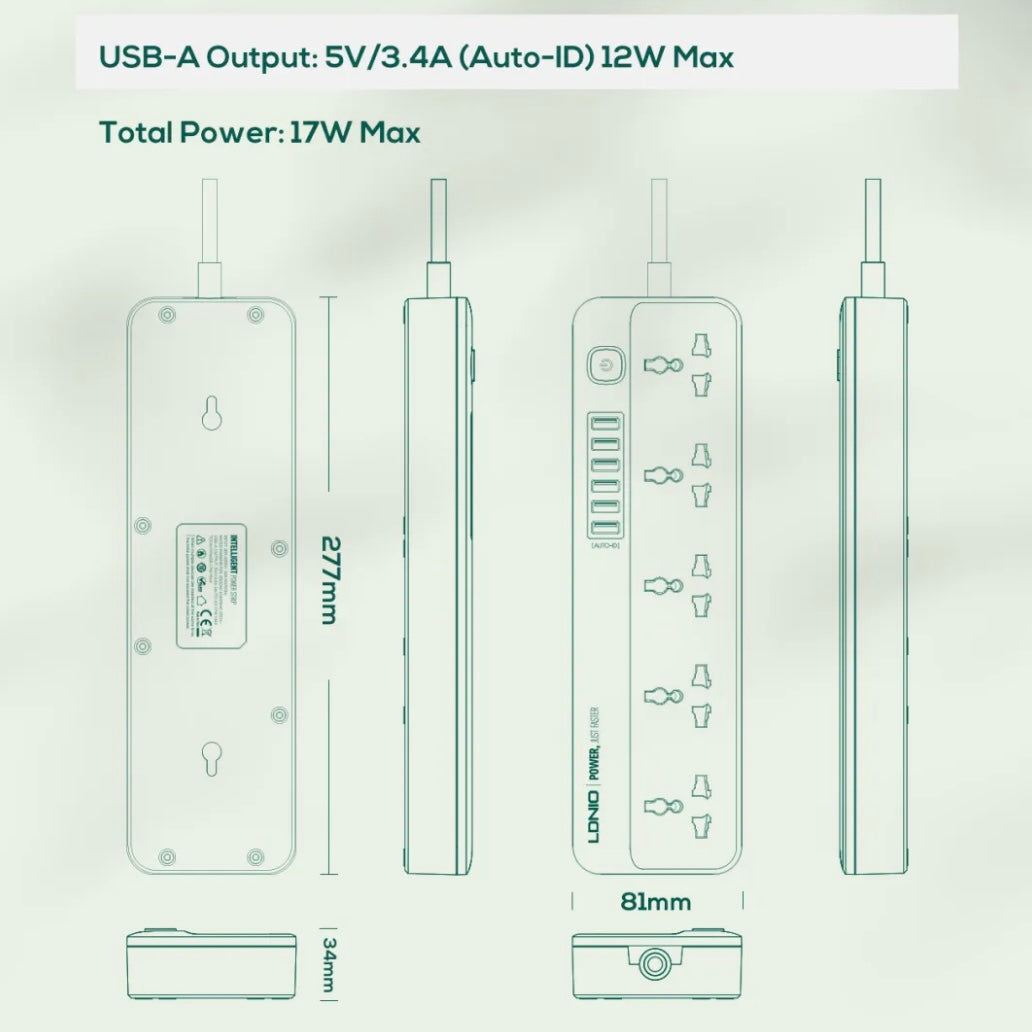 i1250 POWER SOCKET & 6 USB-A