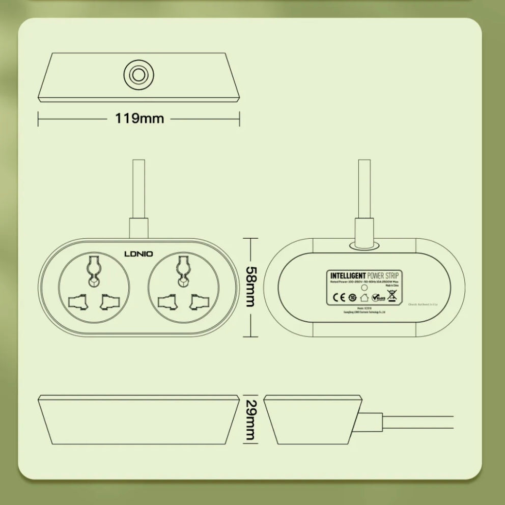 i1248 2Universal outlets
2500W high power