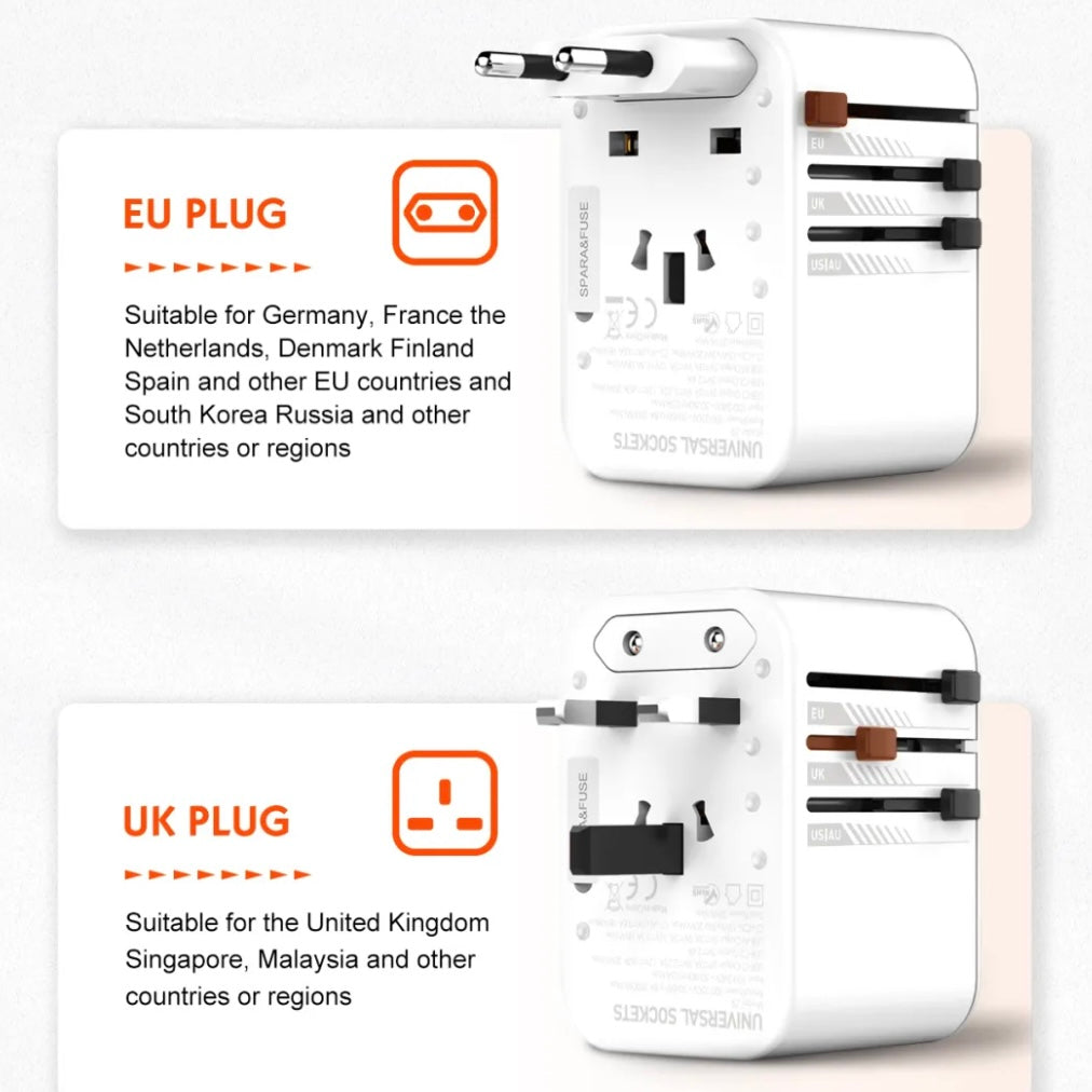 i1251 PD20W+QC18W Universal Travel All-In-One Adapter.