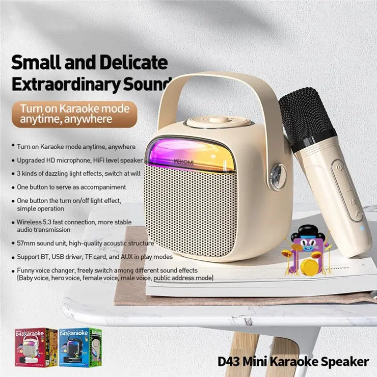 D43 Karaoke Machine for Adults Kids