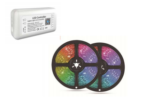 Smart Wifi Multi Color Smart  LED Strip with controller and  power adapter, 5M set