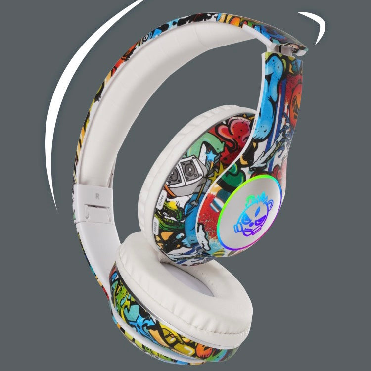 LX-8686 Wireless Flash Light Kids Ear Headphones