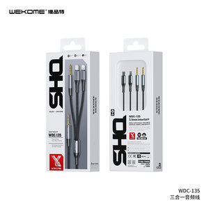 WDC-135 SHQ Series 3in1 Audio Cable