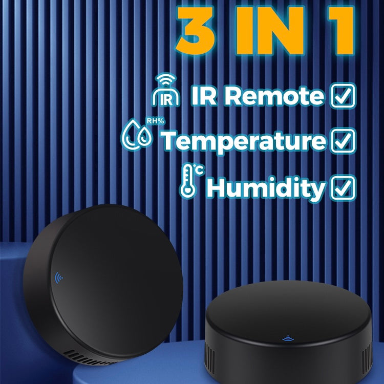 Smart WiFi IR Remote Control with Temperature & Humidity Sensor - Control Your Home Electronics Effortlessly - Enjoy a Comfortable and Convenient Living Space