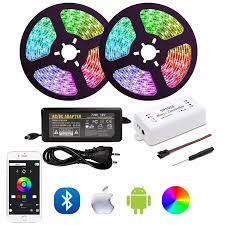Smart Wifi Multi Color Smart  LED Strip with controller and  power adapter, 5M set