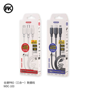 WDC-103th Fast charging 3in1 Cable