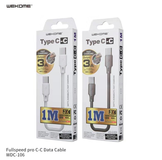 WDC-106a Fast Charging Tpye-C to Tpye-C Data Cable
