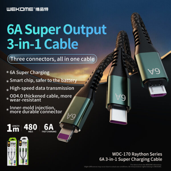 WDC-170 Charging Cable 3in1