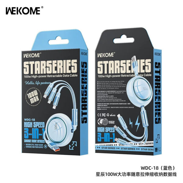 WDC-18 STARSER ES 100w High-power Retractable Data Cable