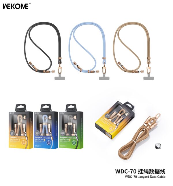 3EEAB5F2-1C1D-4282-8B4F-789978653E8C.jpg WDC-70 Premium 65W Fast Charging USB-C Lanyard Cable - 1.6M Braided Nylon
