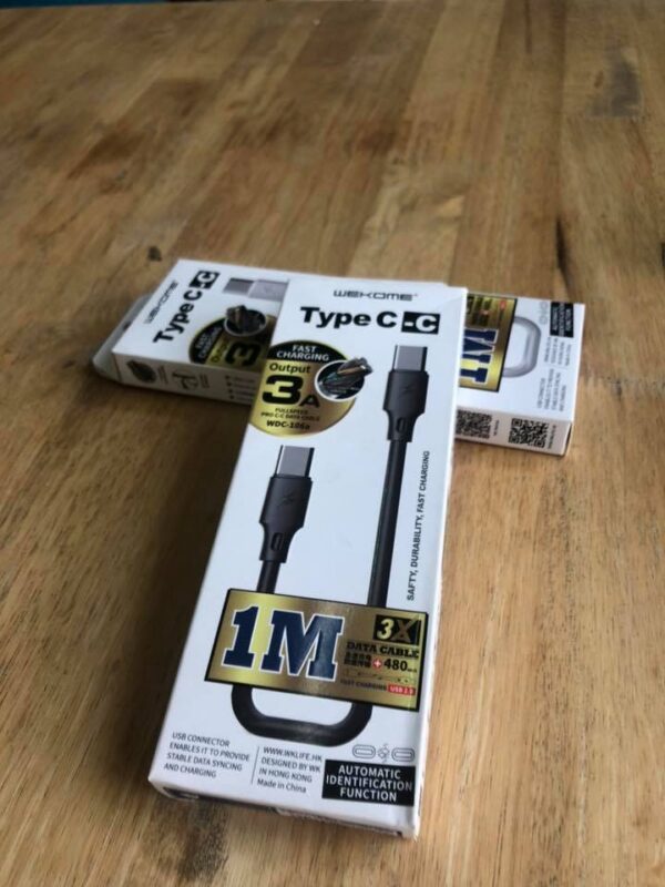 WDC-106a Fast Charging Tpye-C to Tpye-C Data Cable