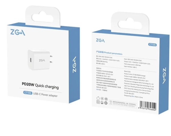 i1243 CT10S PD 20W Quick Charging USB-C power adapter