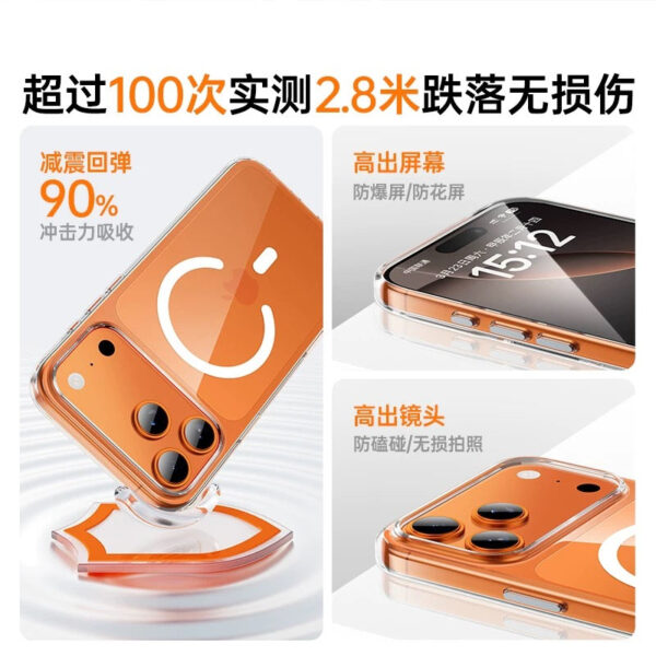 61BE32AC-87AA-4760-897F-04154E9B02E2.jpg i1254 Memumi Transparent Magnetic Ultra-Thin Drop-Proof Protective Case