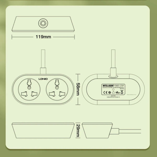 i1248 2Universal outlets
2500W high power