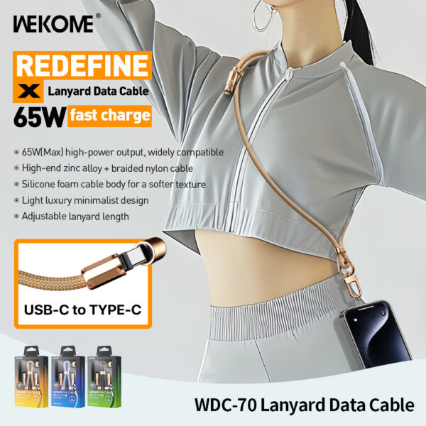 8F0280CA-2123-46BD-8C45-531BD26C976E.jpg WDC-70 Premium 65W Fast Charging USB-C Lanyard Cable - 1.6M Braided Nylon