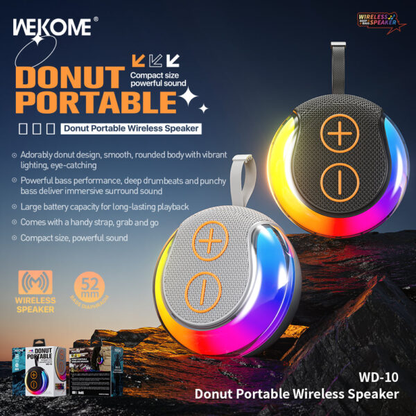 WD-10 Donut Portable Wireless Speaker