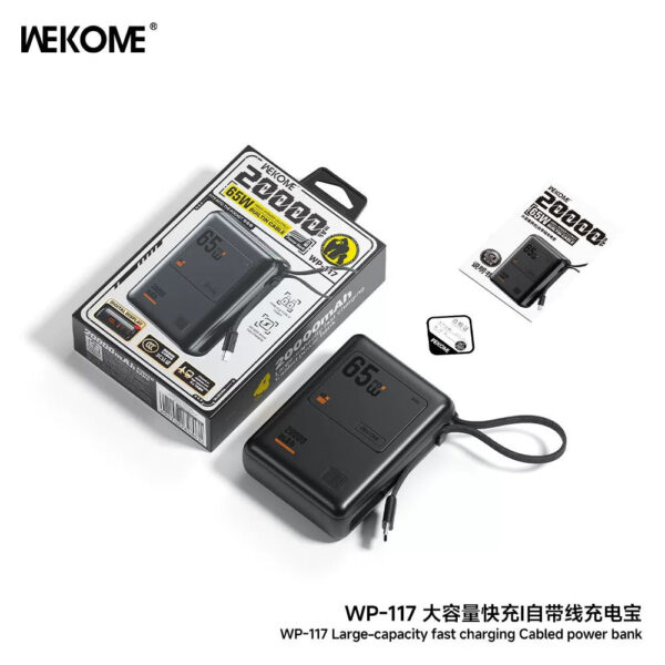 WP-117 Large Capacity Fast Charging Cable powerbank