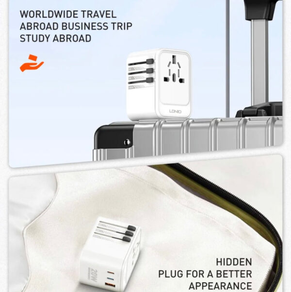i1251 PD20W+QC18W Universal Travel All-In-One Adapter.