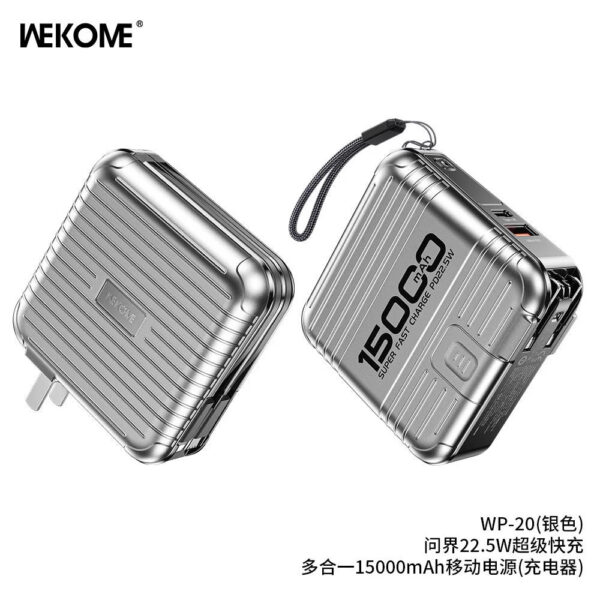 EE3819ED-AABA-4533-BDF6-CAE0D24A8C74.jpg WP-20 AC plug Comes with 2 cables 15000 POWER BANK