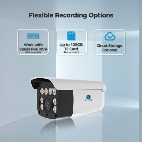 ISH-4MPOE21.jpg ISH-4MPOE2 Waterproof Bullet 4MP POE IR Dual Lights