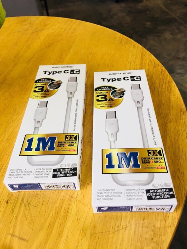 WDC-106a Fast Charging Tpye-C to Tpye-C Data Cable