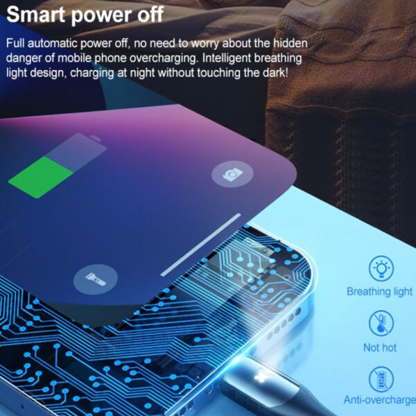 WDC-164i 6A 8 Pin Smart Power Off Charging Data Cable