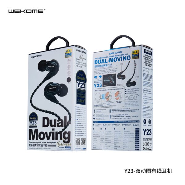 Y23 Dual moving coil in ear Earphone
